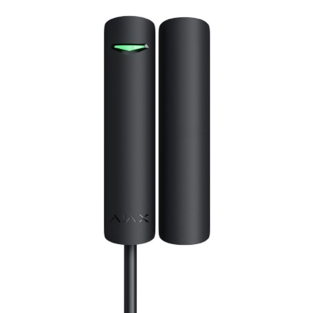 Ajax DoorProtect Plus Fibra. Contacto mágnetico, impacto e inclinación cableado Fibra. Color negro