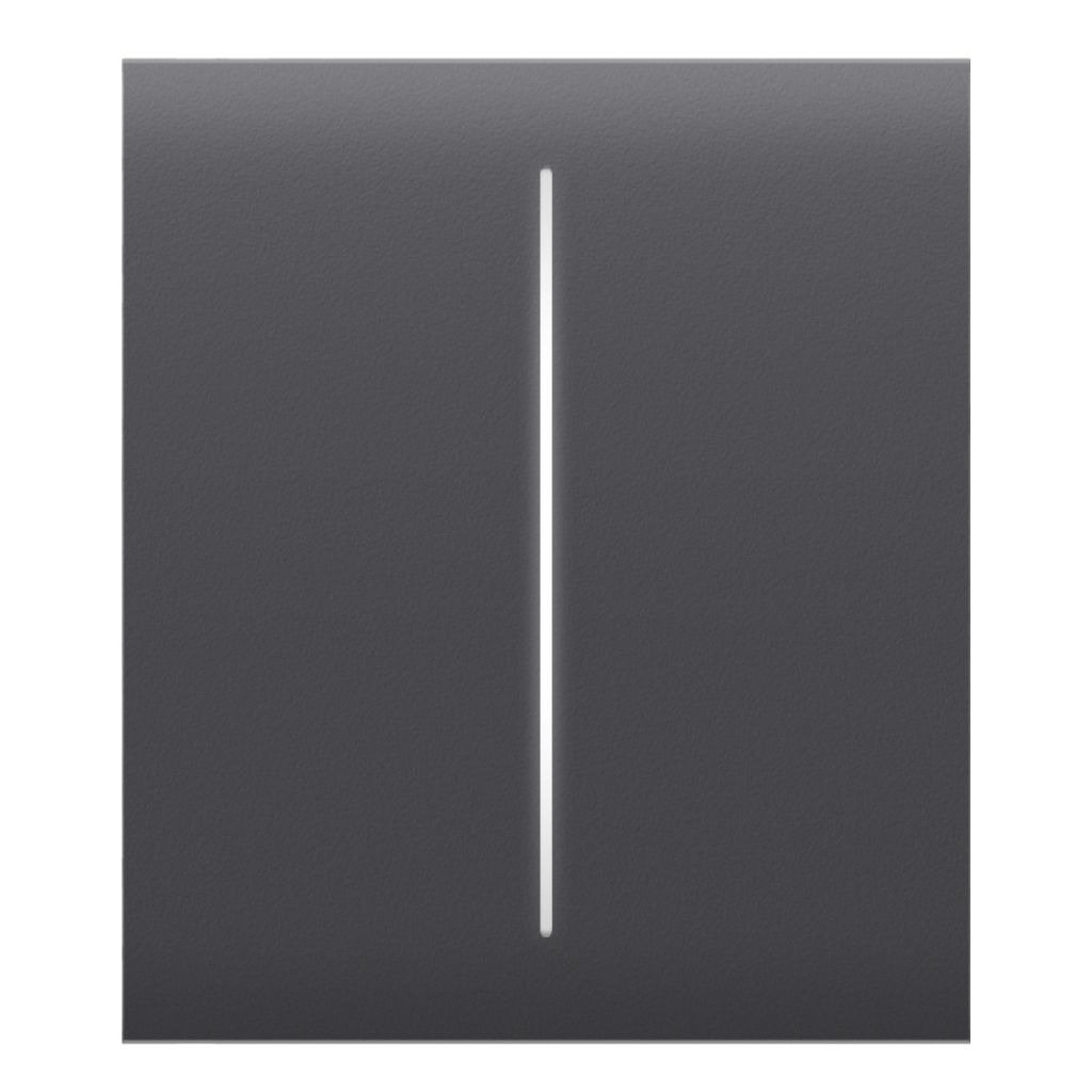 Ajax LightSwitch CenterButton 2-gang. Plusador Central Doble. Color Grafito