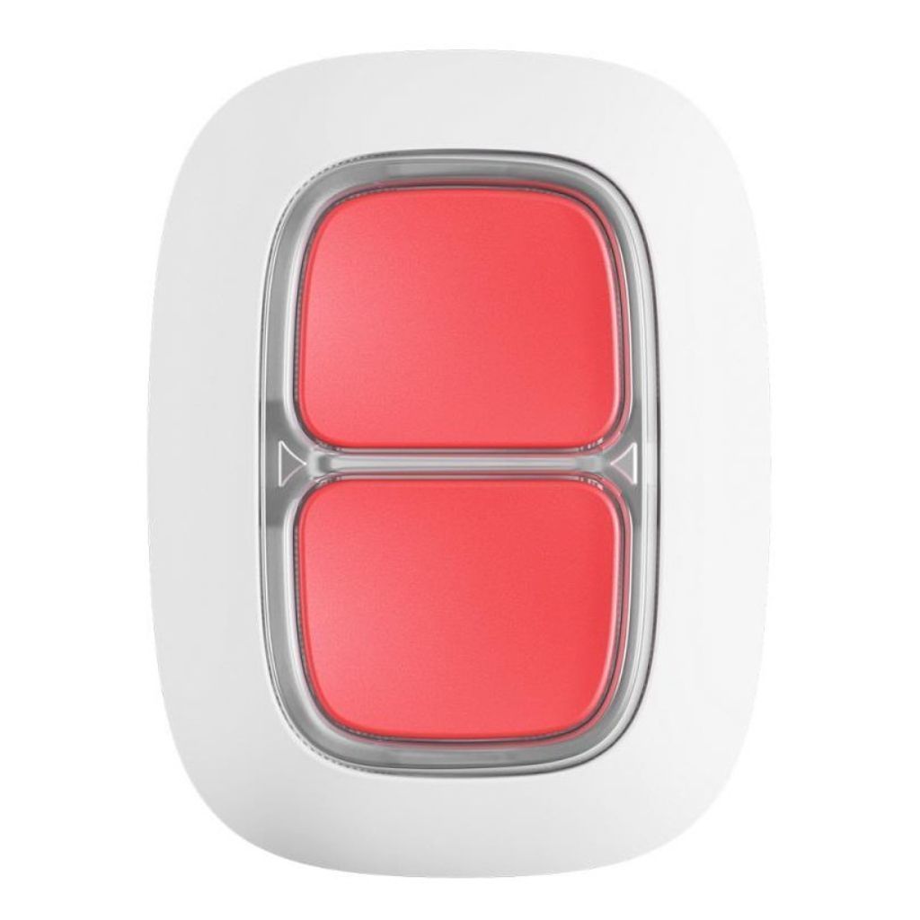 Ajax DoubleButton. Botón de pánico doble inalámbrico. Color blanco
